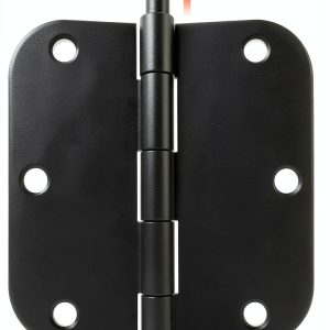 HOSOM Door Hinges Steel Matte Black Removable Pin-0