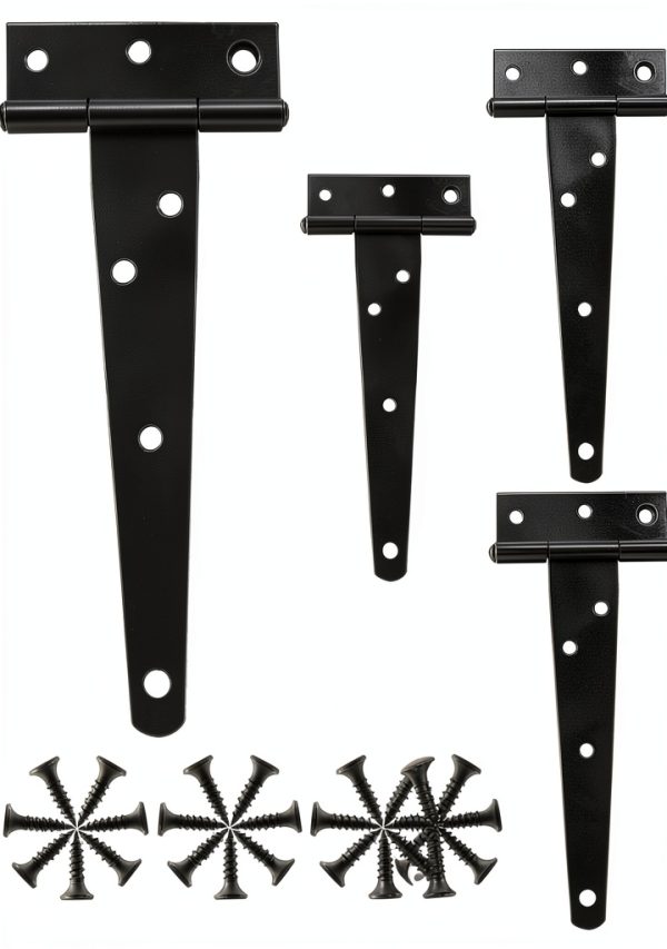 Murtenze Barn Door Hinges Iron T-Shaped Design 50lb Capacity-0