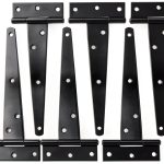Murtenze T Strap Hinge Black Galvanized Iron Door Hardware-0