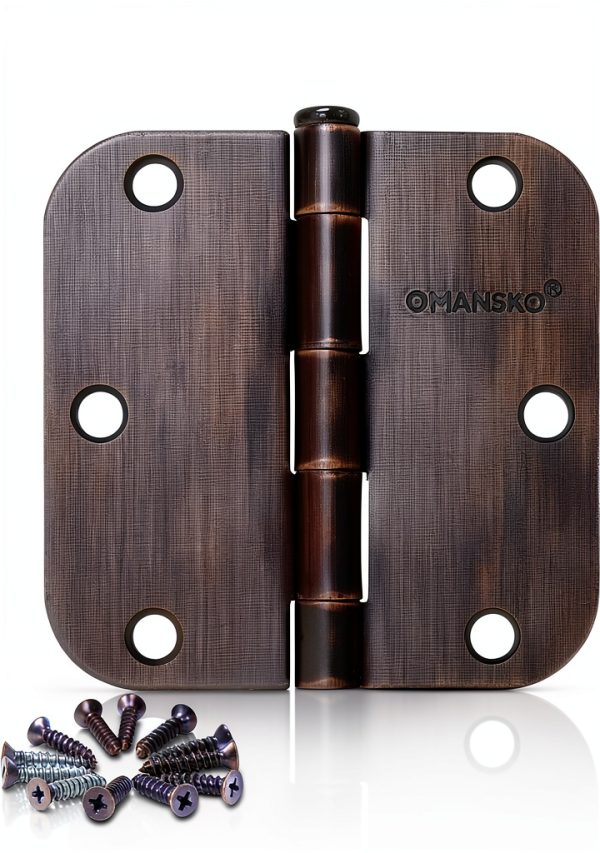OMANSKO Door Hinges 3.5 Inch Oil Rubbed Bronze Iron-0