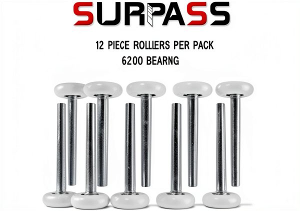 SURPASS Garage Door Kit Nylon Rollers Rust Resistant Hinges-4