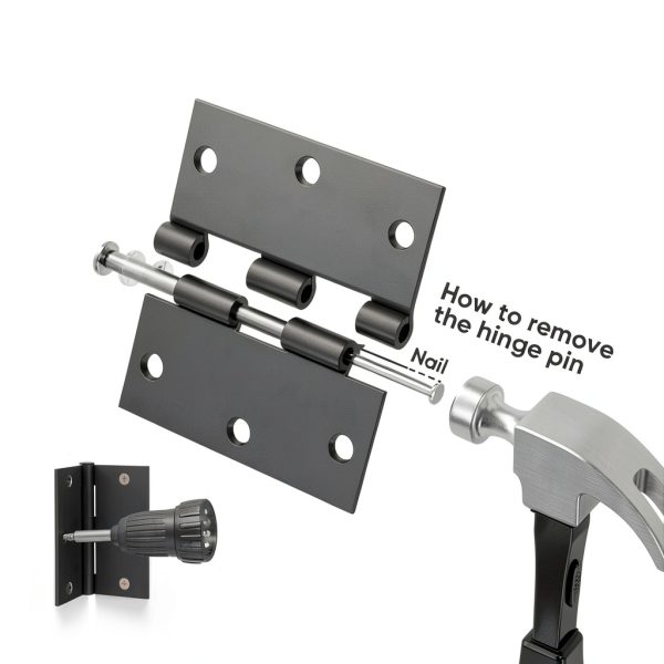 TICONN Steel Door Hinges Oil Rubbed Bronze Removable Pin-5