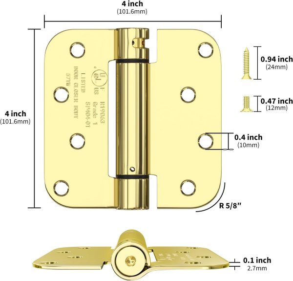 Goldenwarm Door Hinges Heavy Duty Self Closing Spring Hinges-1