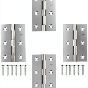 QANQIUPLE Stainless Steel Hinge 3 Inch Door Mount Polished-0