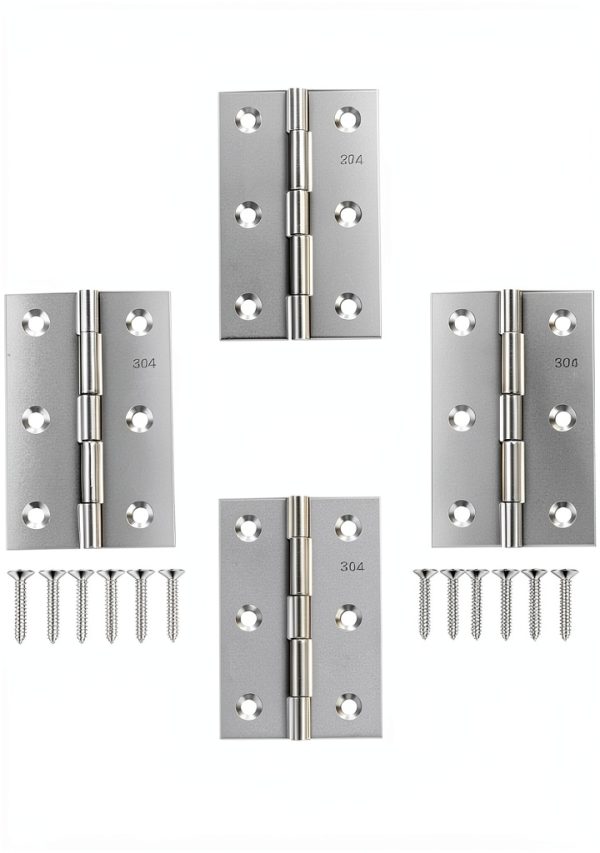 QANQIUPLE Stainless Steel Hinge 3 Inch Door Mount Polished-0