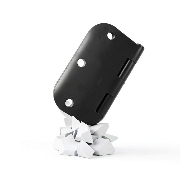 HOSOM Door Hinges Steel Matte Black Removable Pin-3