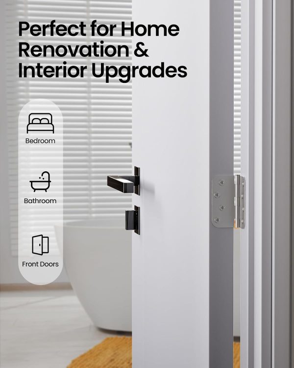 AmzGod Brushed Nickel Door Hinges Iron Material Interior-2