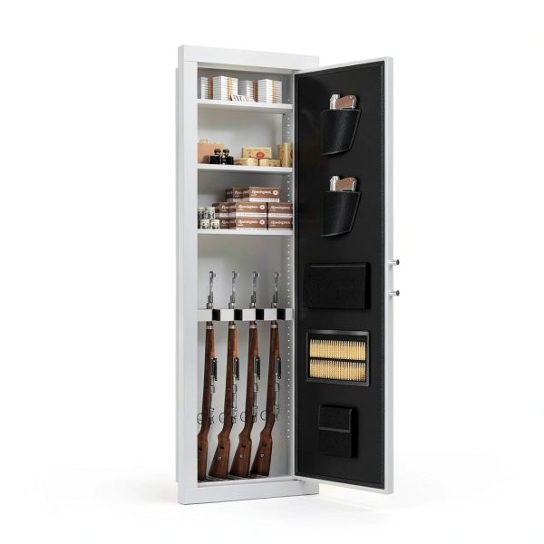 Wall Gun Safe Greenvelly Biometric 4‑Gun Black Medium-4