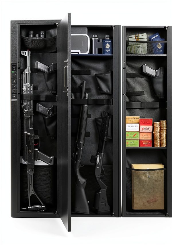 43.3" Tall Wall Safe Between Stud, In Wall Safe With Removable Shelf, Hidden Gun Safe, Security Home safe For Storage Firearms Money Medicine-1
