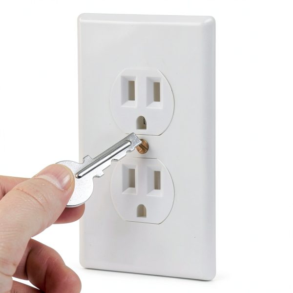 Hidden Wall Outlet Safe by SmartWorks OS-12/2229 White Large Capacity-5