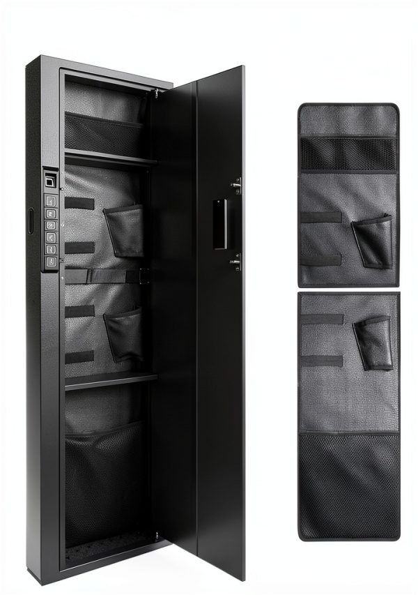 43.3" Tall Wall Safe Between Stud, In Wall Safe With Removable Shelf, Hidden Gun Safe, Security Home safe For Storage Firearms Money Medicine-2