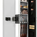 Wall Gun Safe Greenvelly Biometric 4‑Gun Black Medium-0