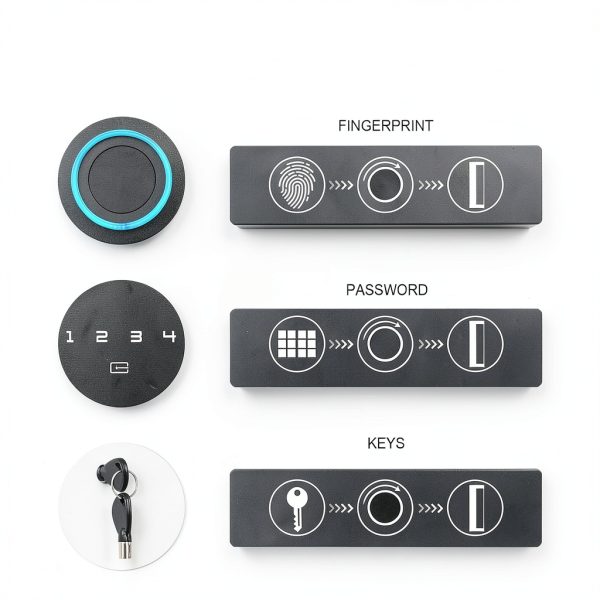 Langger Biometric Hidden Fingerprint Security Safe, In Wall Safe Between Studs (White - Tall)-3