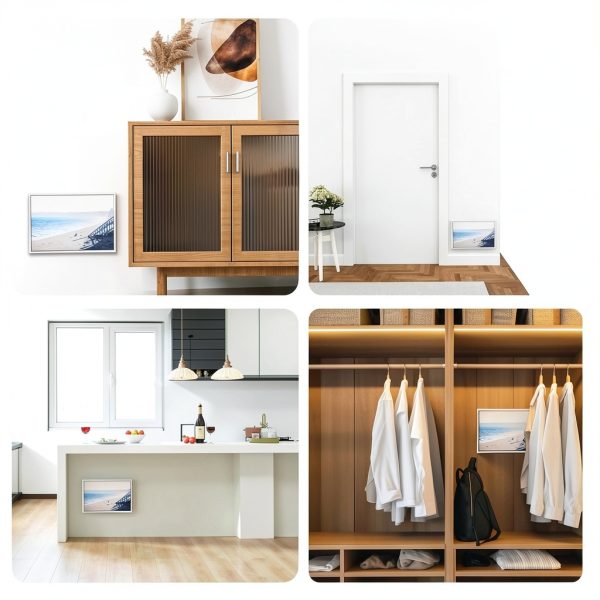 ​​Hidden Wall Safe​​,Seamlessly Embeds between Wall Columns,Built with Sturdy Metal, Combination Lock, and Disguising Photo Frame for Discreet, Reliable Security-5