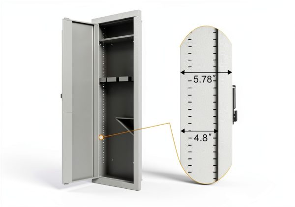 Wall Gun Safe RHHVVR Hidden with Digital Keypad Adjustable Shelves-4