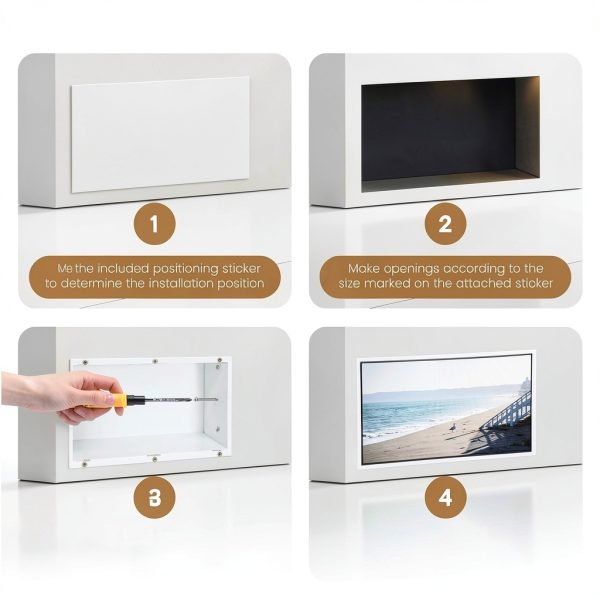 ​​Hidden Wall Safe​​,Seamlessly Embeds between Wall Columns,Built with Sturdy Metal, Combination Lock, and Disguising Photo Frame for Discreet, Reliable Security-3