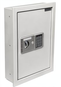 Digital Electronic Wall Safe Able Off White Heavy Duty Steel Recessed-0