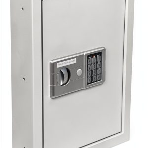 Digital Electronic Wall Safe Able Off White Heavy Duty Steel Recessed-0