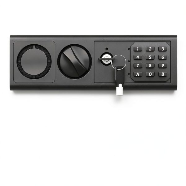 Electronic Wall Safe Giantex GT50957BK-HW Black Alloy Steel Cabinet-1