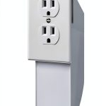 Hidden Wall Outlet Safe by SmartWorks OS-12/2229 White Large Capacity-0