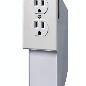 Hidden Wall Outlet Safe by SmartWorks OS-12/2229 White Large Capacity-0
