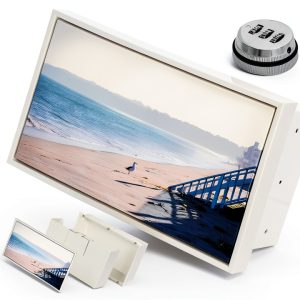 Hidden Wall Safe,Seamlessly Embeds between Wall Columns,Built with Sturdy Metal, Combination Lock, and Disguising Photo Frame for Discreet, Reliable Security-0