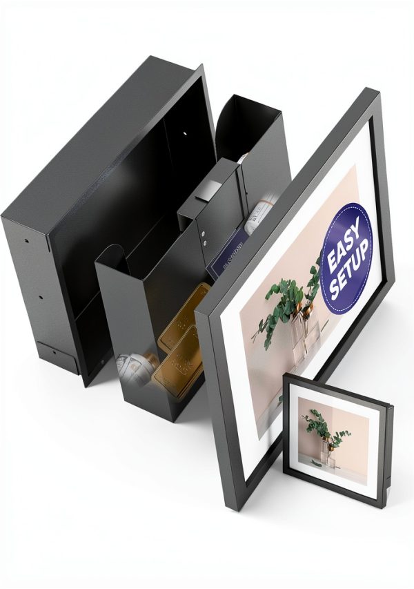 Hidden Wall Safe by Elder Welder Metal Build and Combination Lock-0