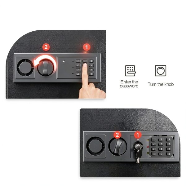 Wall Safe Goplus 22" Electronic Mount Safe with Digital Keypad Black-1