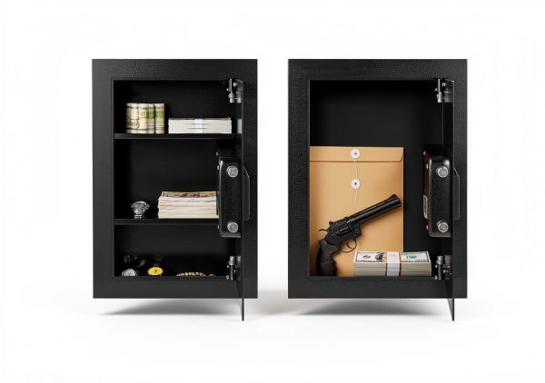 Wall Safe Goplus 22" Electronic Mount Safe with Digital Keypad Black-2