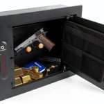 Hidden Wall Safe XDeer 0.405 cuft Portable Black Safe with Pegboard-0