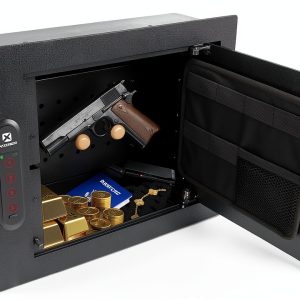 Hidden Wall Safe XDeer 0.405 cuft Portable Black Safe with Pegboard-0