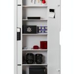 SnapSafe In Wall Tall Safe Light Grey with Keypad Entry Model 75414-0