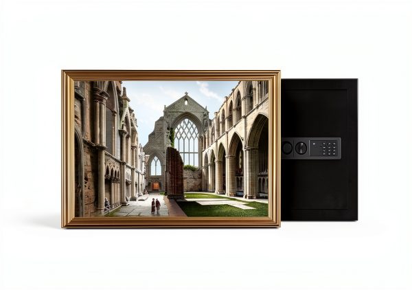 Wall Safe Goplus 22" Electronic Mount Safe with Digital Keypad Black-3