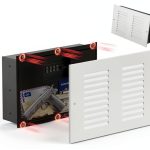 Hidden Wall Safe Mboko Magnetic Concealment White Vent Cover-0